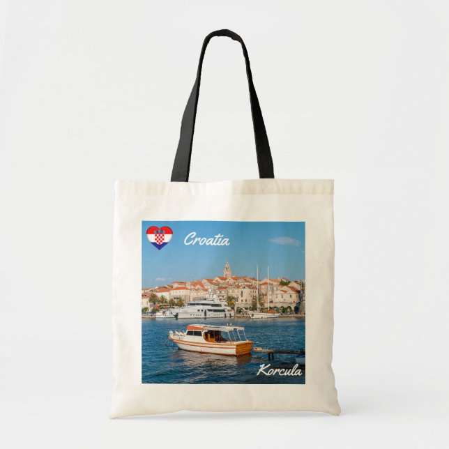 Bolsa Tote Marina of Korcula city - Dalmatia, Croatia (Frente)