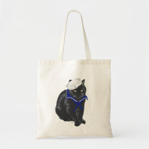 Bolsa Tote Marinheiro Gato Preto