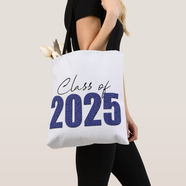 Bolsa Tote Marinho Blue Glitter Classe de 2025 (Close Up)