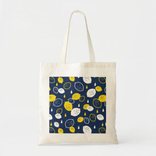 Bolsa Tote Marinho Blue Lemon Art - Refrescando o Citrus Desi