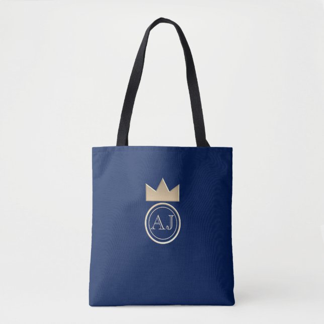 Bolsa Tote Marinho Blue Wedding Favor Bag (Frente)