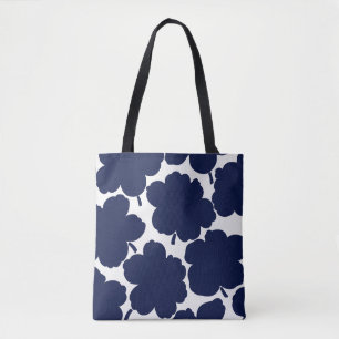 Bolsa Tote Marinho de Sangue Monocromático Branco