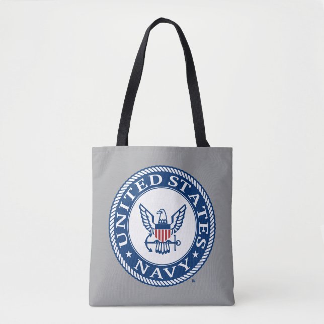 Bolsa Tote Marinho dos EUA | Marinho Alt Emblem (Frente)