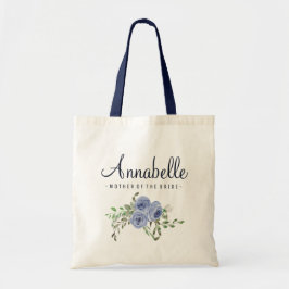 Bolsa Tote Marinho Floral Russo Mãe Azul da Noiva Moderna