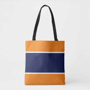 Bolsa Tote Marinho Laranja Branco Laranja Laranja  Laranja Cl
