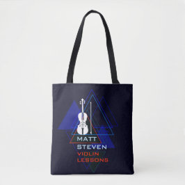 Bolsa Tote Marinho Moderno e Masculino Blue Music Designer