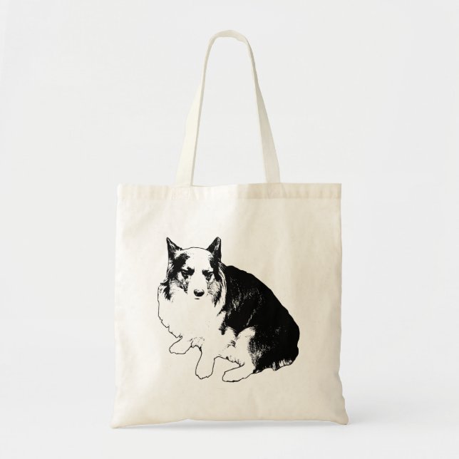 Bolsa Tote Market Run Corgi (Frente)