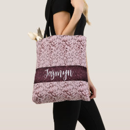 Bolsa Tote Mármaco Rosa Rosa Rosa Rosa Cinzento com Laminação