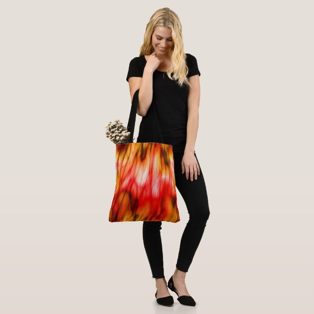 Bolsa Tote Mármore Abstrato de Fogo (No(a) Modelo)