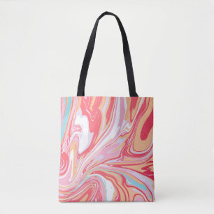 Bolsa Tote mármore abstrato líquido ou fundo de tendência