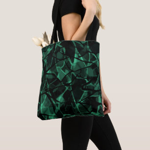 Bolsa Tote Mármore abstrato preto marinho de onda líquida s