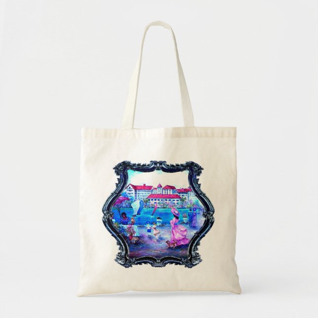 Bolsa Tote Mármore da caminhada das flores (Frente)