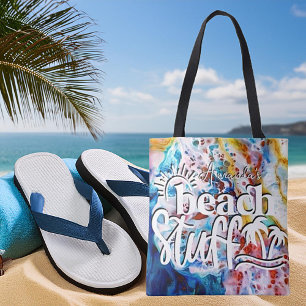 Bolsa Tote Mármore espuma do mar personalizado para praia