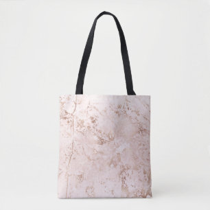Bolsa Tote Mármore rosa: fundo de textura do ouro.