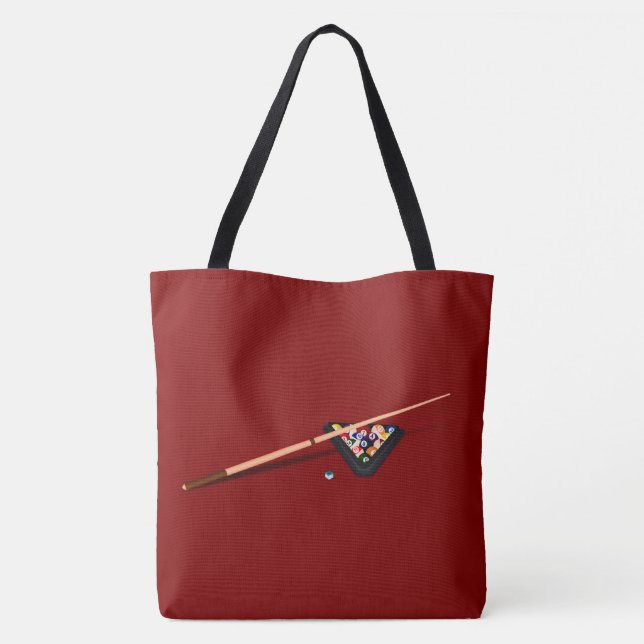 Bolsa Tote Maroon Billiard Mesa (Verso)
