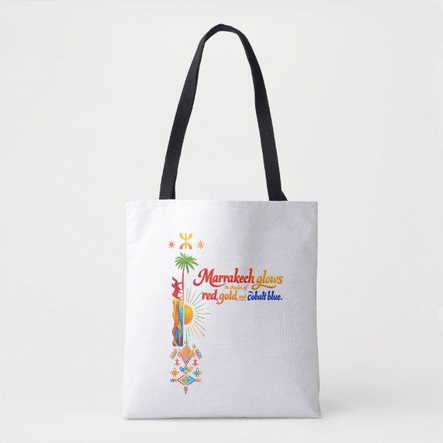 Bolsa Tote Marrakech Glows – Vibrant Moroccan Art Tee (Frente)