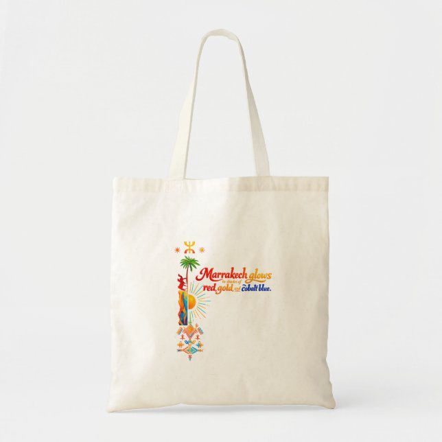 Bolsa Tote Marrakech Glows – Vibrant Moroccan Art Tee (Frente)