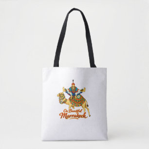Bolsa Tote Marrakech Marrocos Desenho Vibrante Viagem Arte