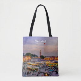 Bolsa Tote Marraquexe, Marrocos - Praça Jemaa el Fnaa