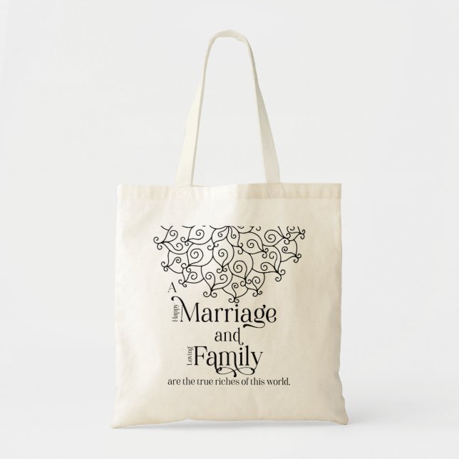 Bolsa Tote Marriage and Family Tote Bag(Natural) (Frente)