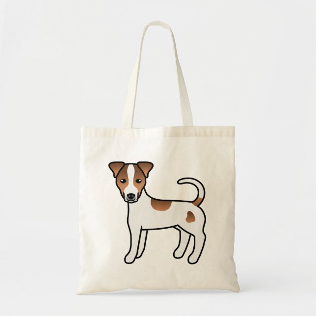 Bolsa Tote Marrom Casaco Parson Russell Terrier Dog (Frente)