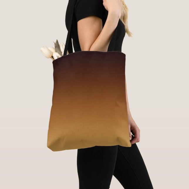 Bolsa Tote Marrom Dourado Chocolate Cores Quentes (Close Up)