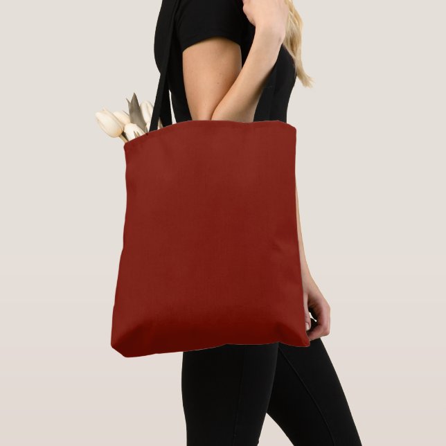 Bolsa Tote Marrom, Tom Vermelho Intenso, (Close Up)