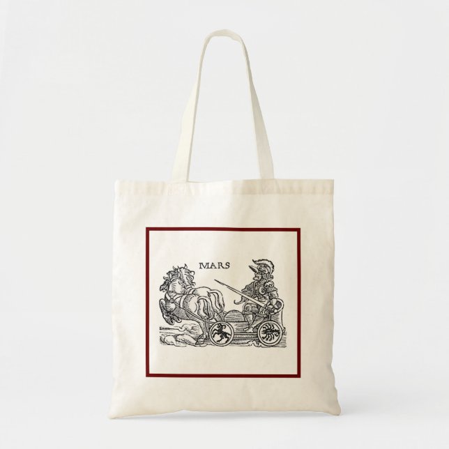 Bolsa Tote Mars Ares Deus da Guerra Greco Cartoon de Carruage (Frente)