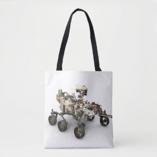 Bolsa Tote Mars Perseverance Rover Em Fundo Branco.