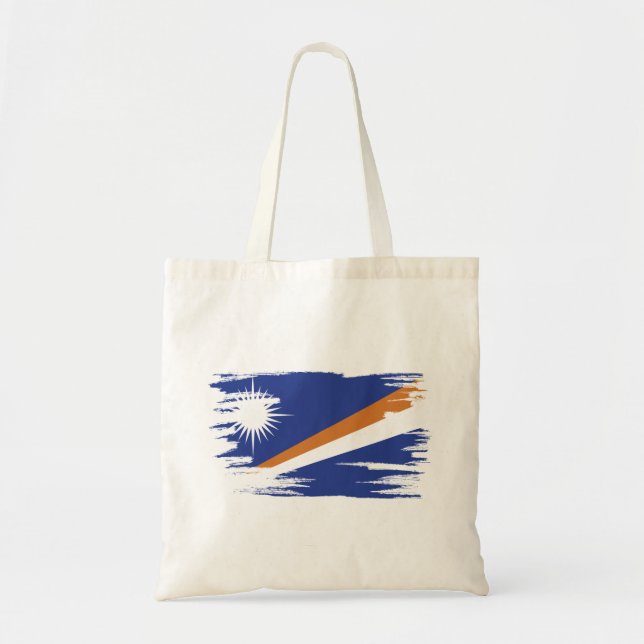 Bolsa Tote Marshall Islands Flag Brush Art (Frente)