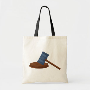 Bolsa Tote Martelo de Juiz de Madeira Tribunal