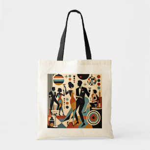 Bolsa Tote Martínis Jazzy Abstratos e Festa de Coquetel Danç