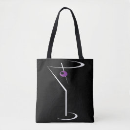 Bolsa Tote Martini Bartender Bag - Martini Glass Bartending