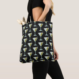 Bolsa Tote Martini Cocktail Pattern