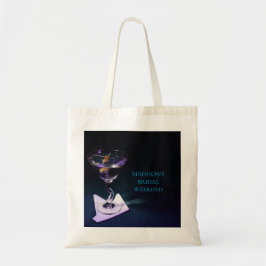Bolsa Tote Martini de Fim de Semana de Casamento Azul Escuro