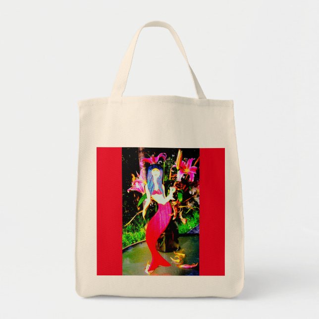Bolsa Tote martini mermaid vermelha (Frente)
