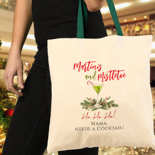 Bolsa Tote Martinis e Visgo Personalizado Divertido de Férias