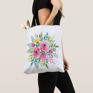 Bolsa Tote Maruca das mulheres Flor selvagem - Ajustado