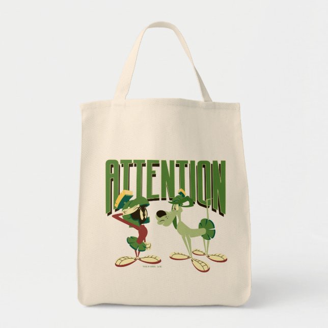 Bolsa Tote MARVIN THE MARTIAN™ & K-9 "Attenção" (Frente)