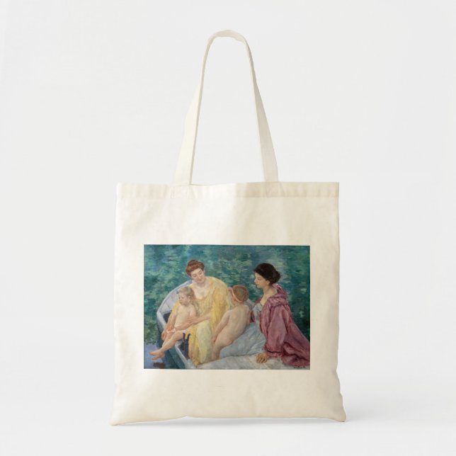 Bolsa Tote Mary Cassatt - Duas mães e crianças em um barco (Frente)