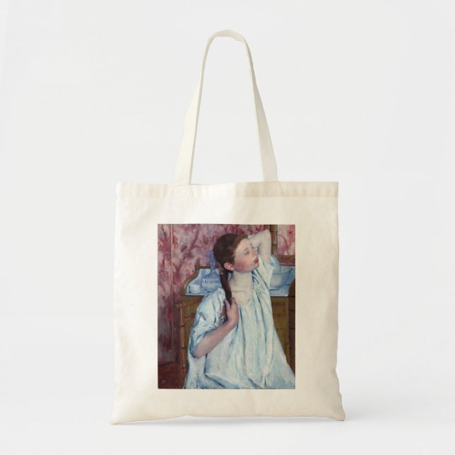 Bolsa Tote Mary Cassatt - Garota Arrumando seu Cabelo (Frente)