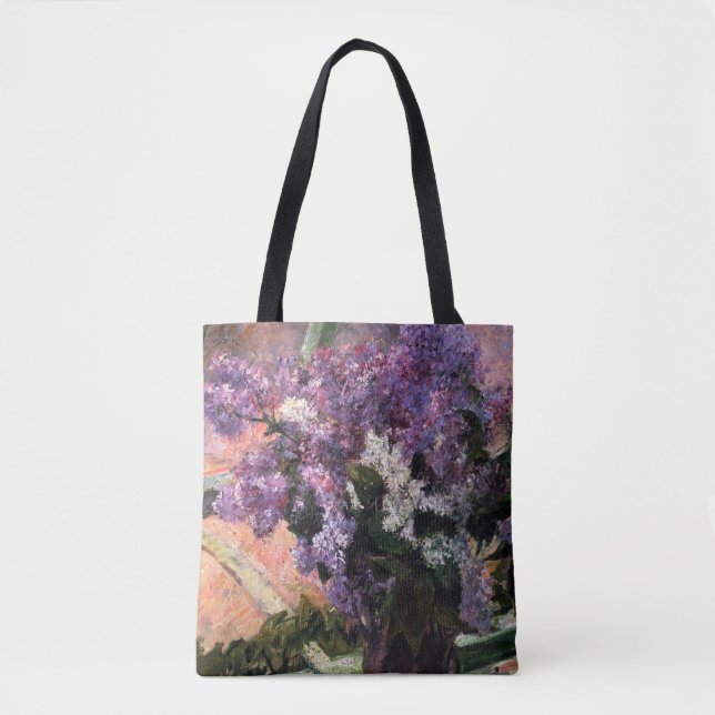 Bolsa Tote Mary Cassatt - Lilases em uma janela (Frente)