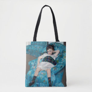 Bolsa Tote Mary Cassatt - Menina em uma cadeira de rodas azul
