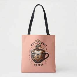 Bolsa Tote Mas a primeira arte de café Na moda para amantes d