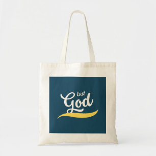 Bolsa Tote Mas Deus Azul Fé Cristã Comprando Saco de Tote