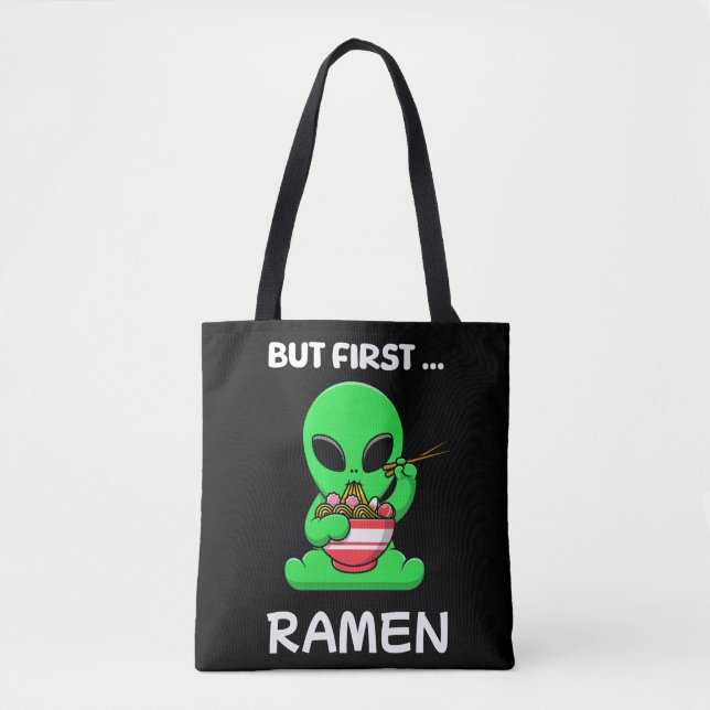 Bolsa Tote Mas primeiro Ramen diverte Alienígena (Frente)