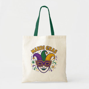 Bolsa Tote Máscara colorida tradicional do Mardi Gras