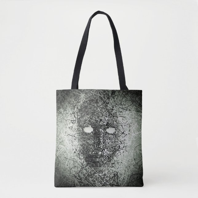 Bolsa Tote Máscara de cabos abstrato (Frente)