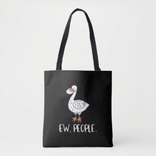 Bolsa Tote Máscara De Cara De Pato Engraçado De Pessoas