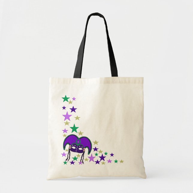 Bolsa Tote Máscara de Mardi Gra e sacola das estrelas (Frente)
